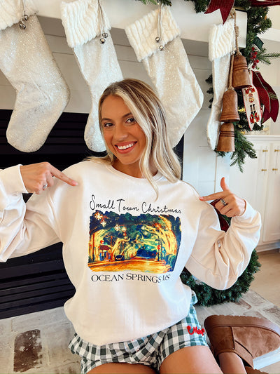 Small Town Christmas Ocean Springs Sweatshirt