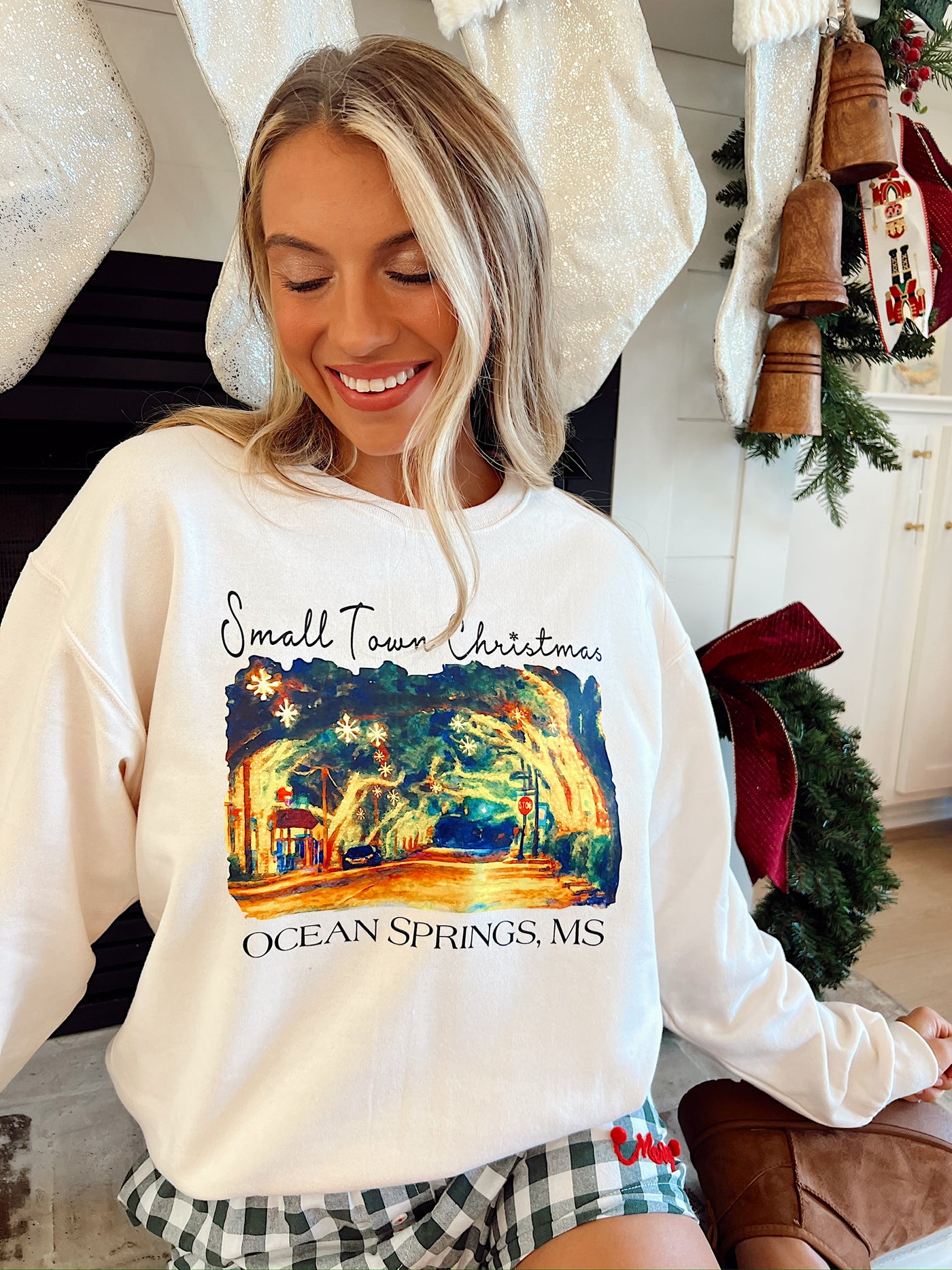 Small Town Christmas Ocean Springs Sweatshirt