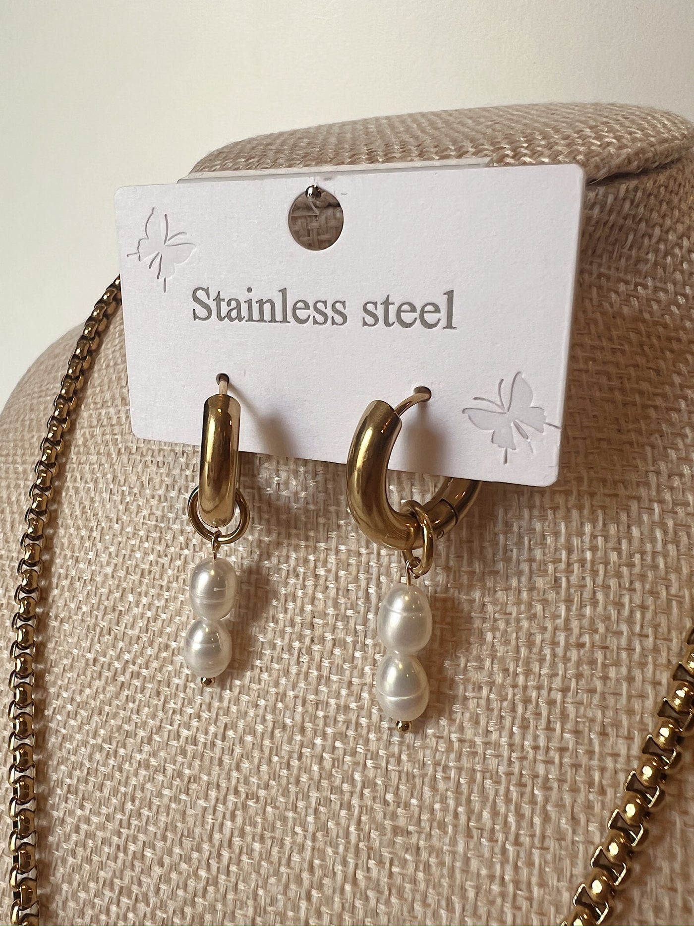 Golden As Ever Pearl Drop Earrings