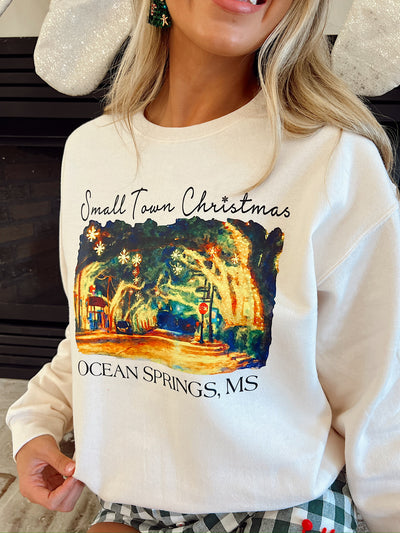 Small Town Christmas Ocean Springs Sweatshirt