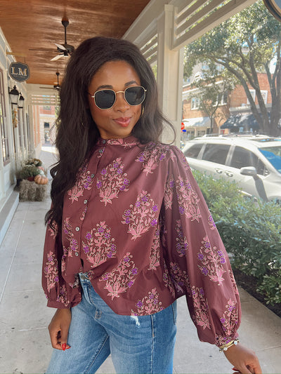 Last Drive Down Floral Top