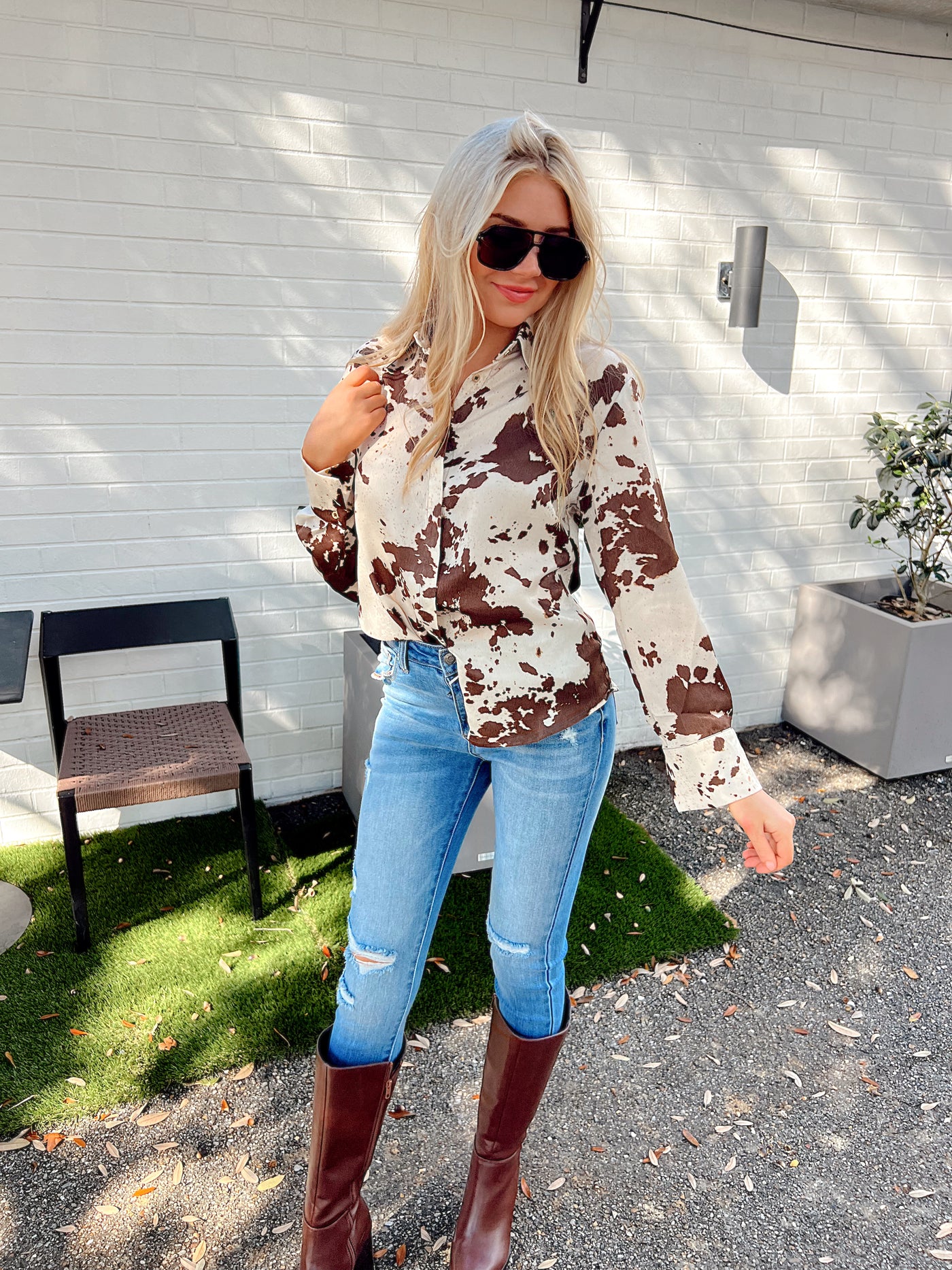 Rodeo Babe Collared Top