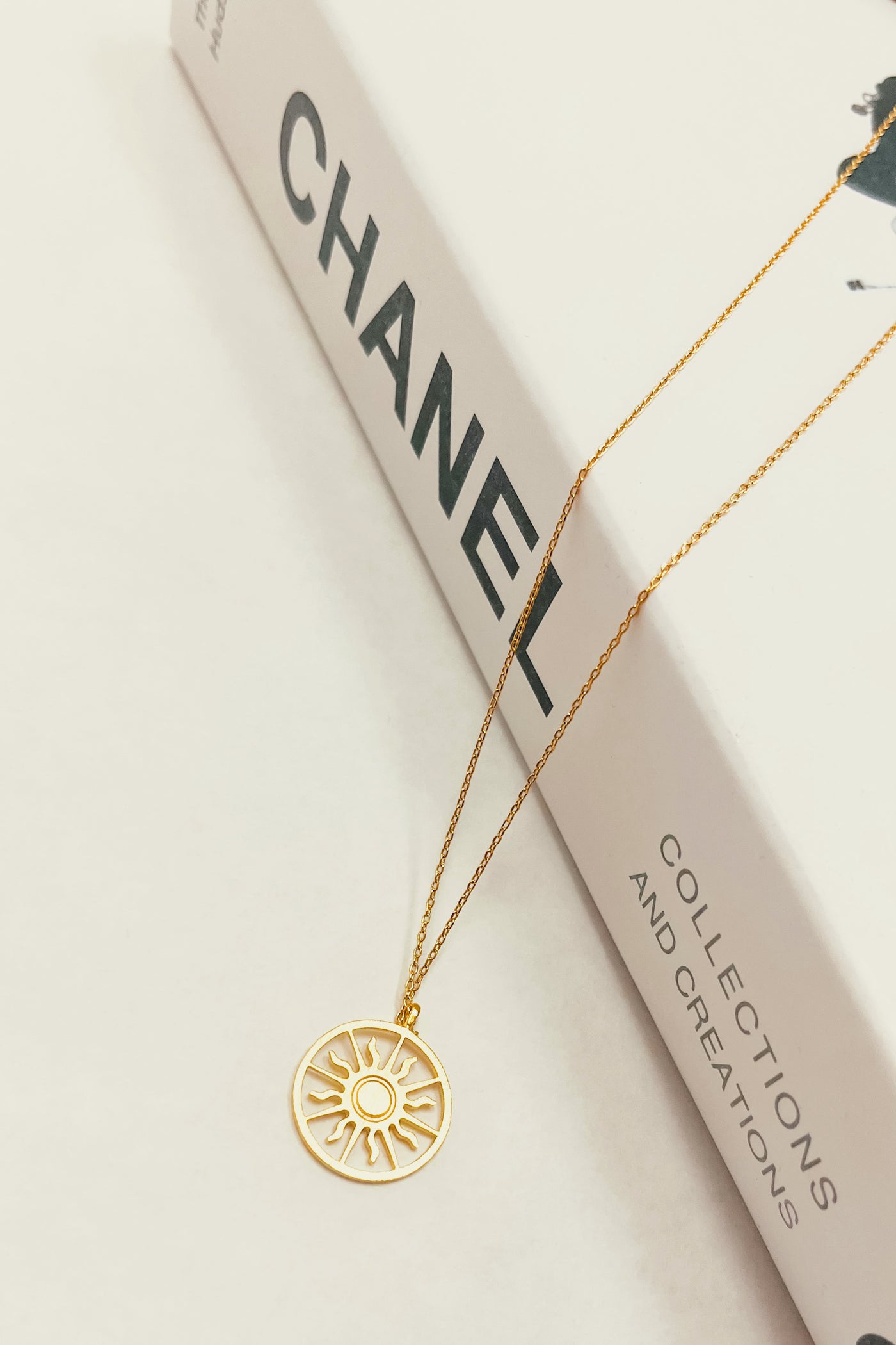 Simple Golden Sun Necklace