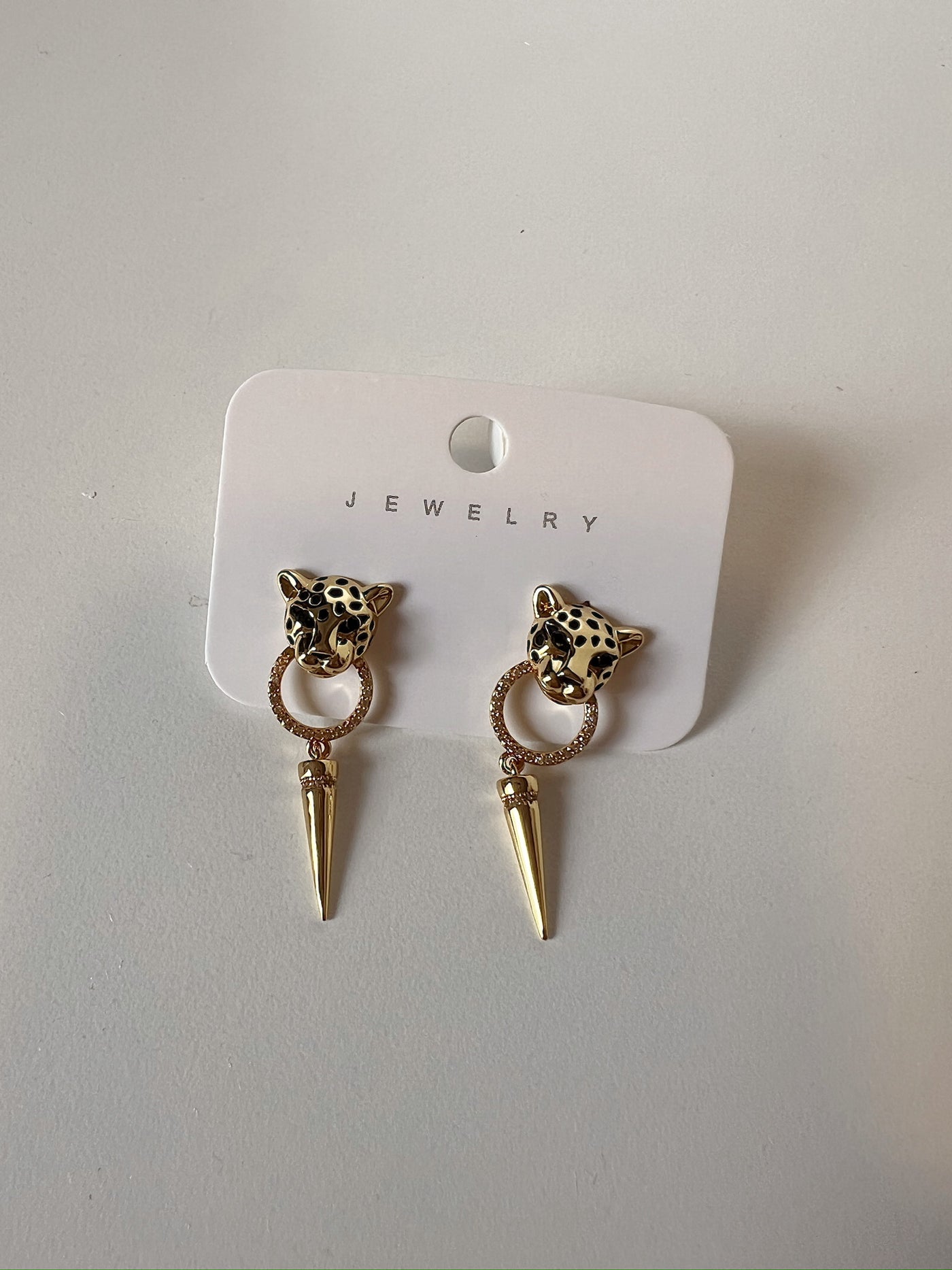 Fierce Babe Leopard Drop Earrings