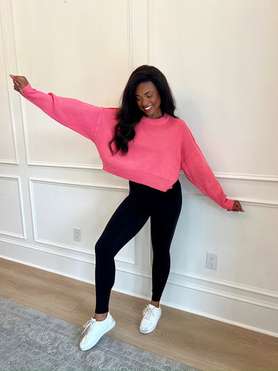 True Friend Cropped Sweater Top