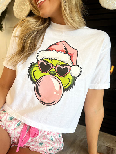 Bubblegum Grinch Graphic Top