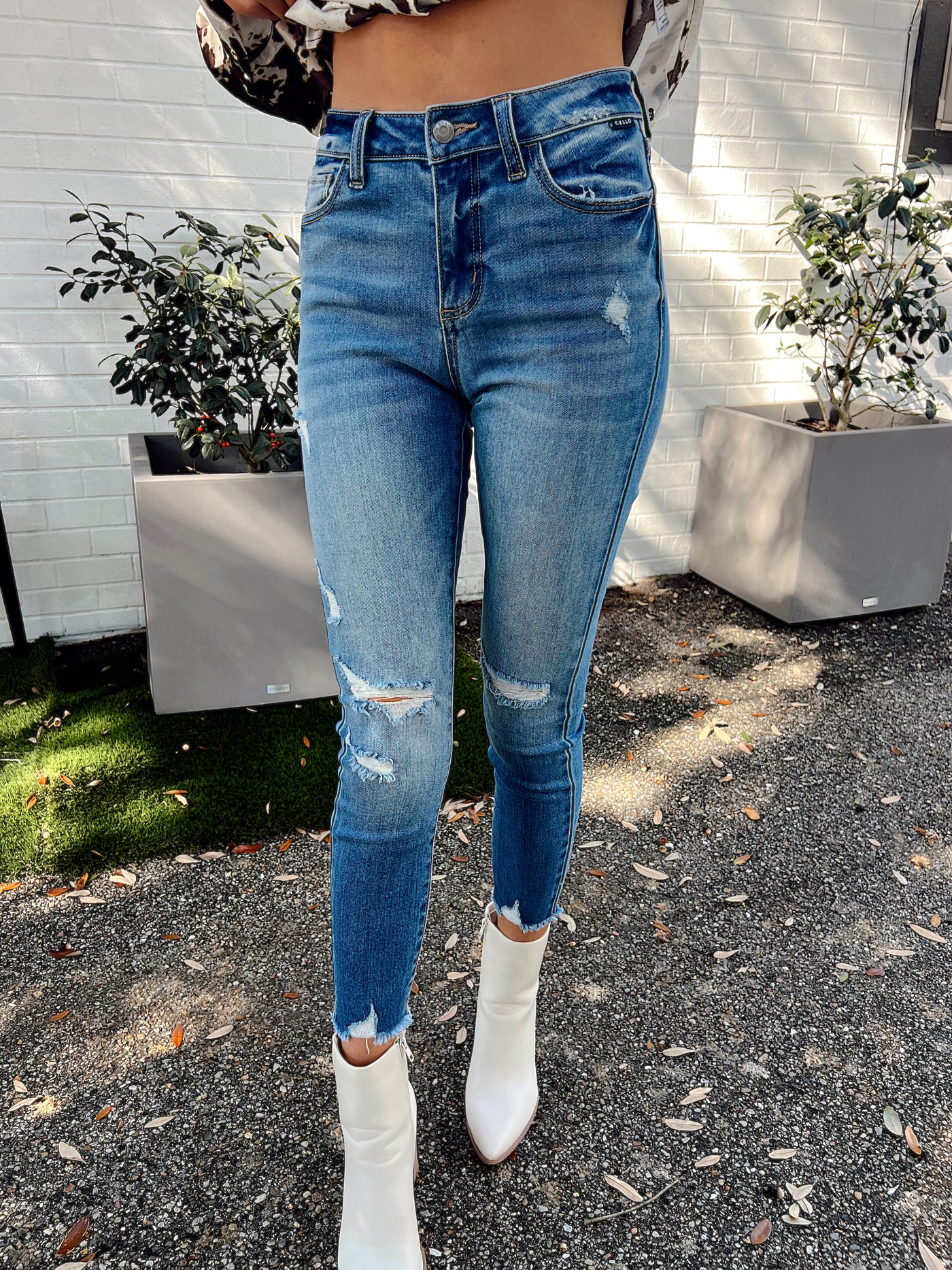 Inner Calm Mid Rise Skinny Jeans