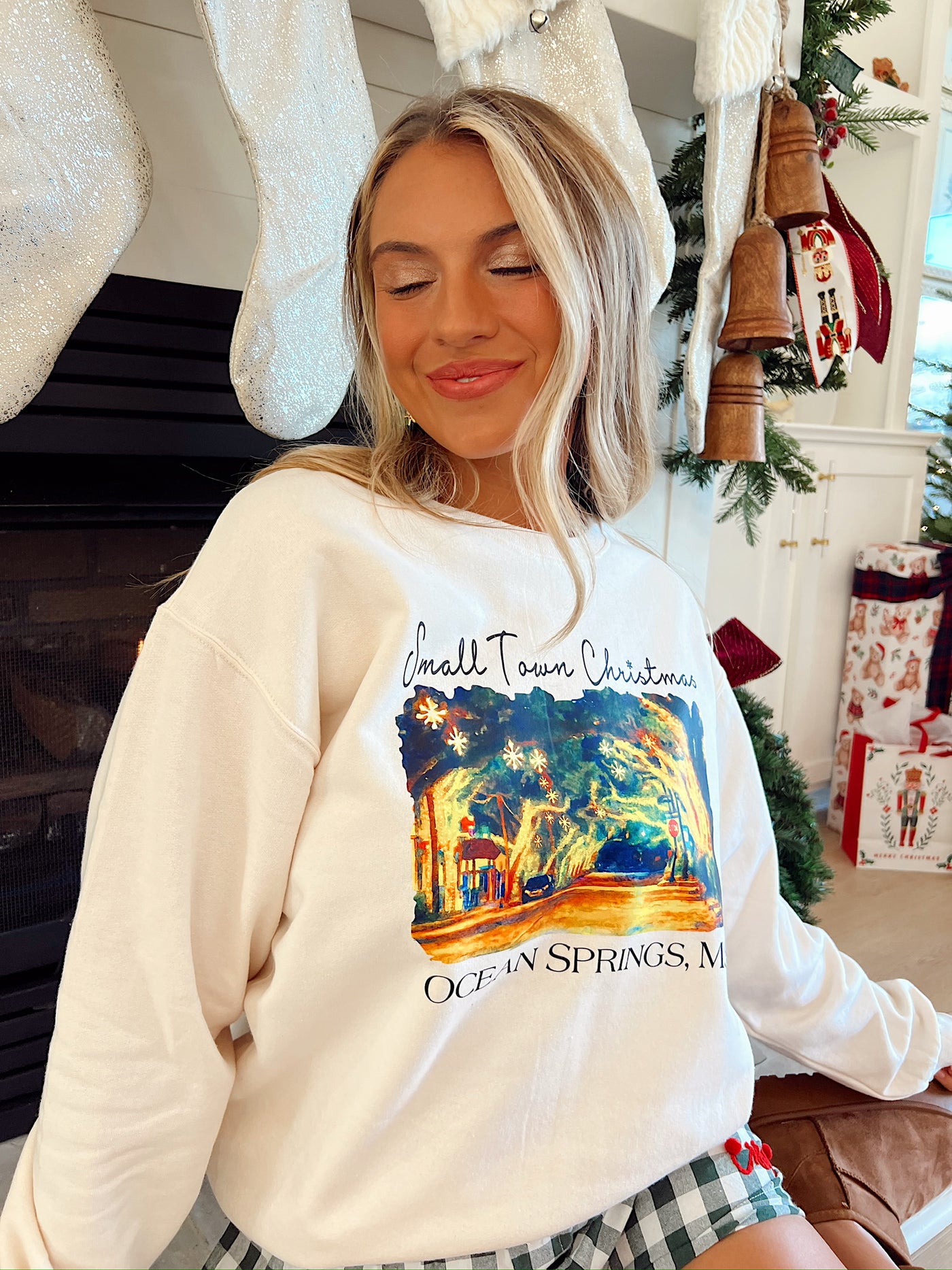 Small Town Christmas Ocean Springs Sweatshirt