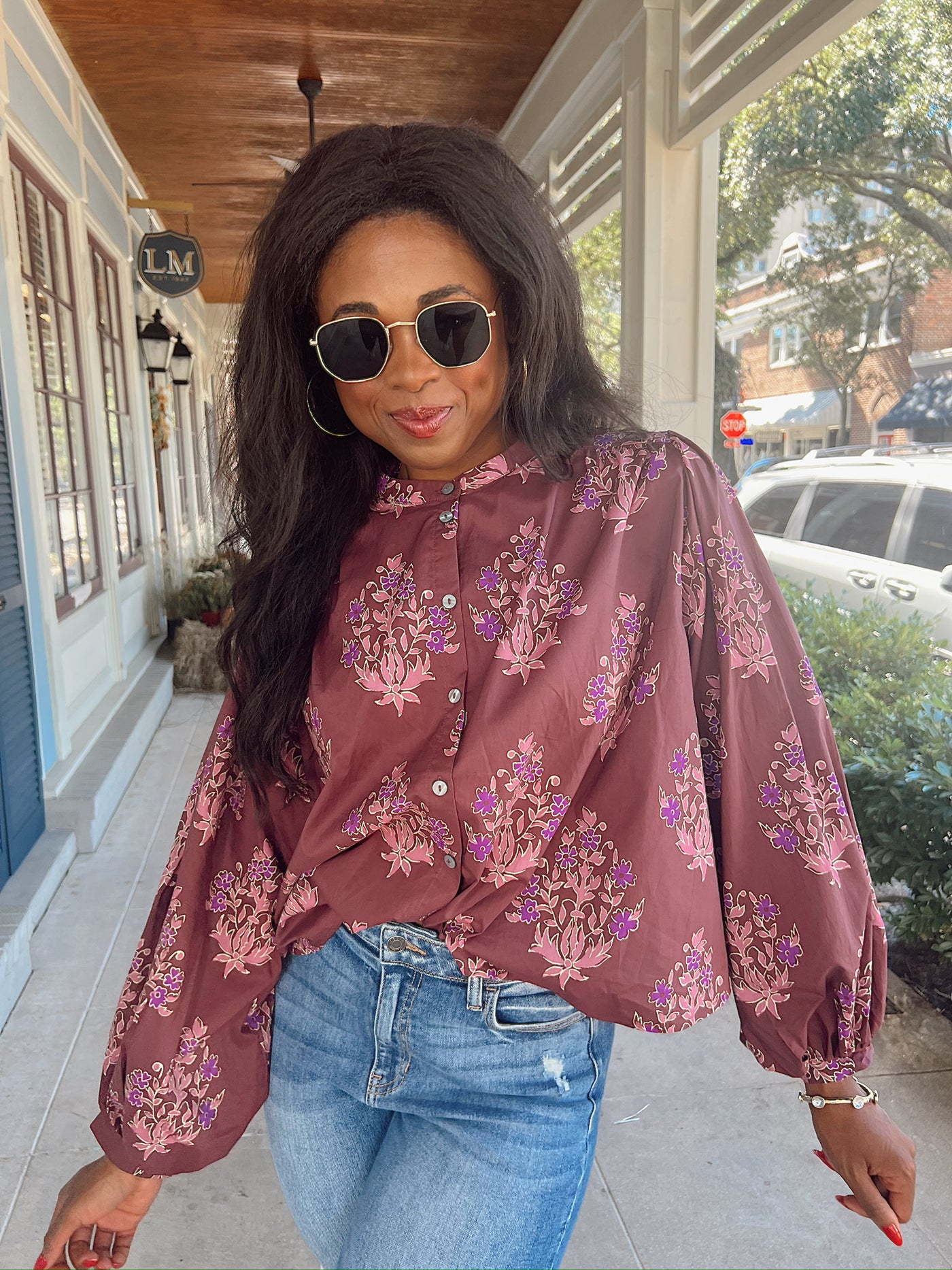 Last Drive Down Floral Top