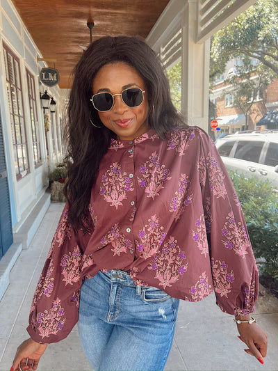 Last Drive Down Floral Top