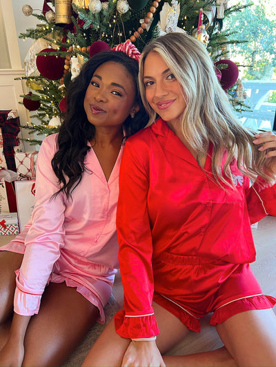 Best Time Of The Year Satin Two-Piece Set