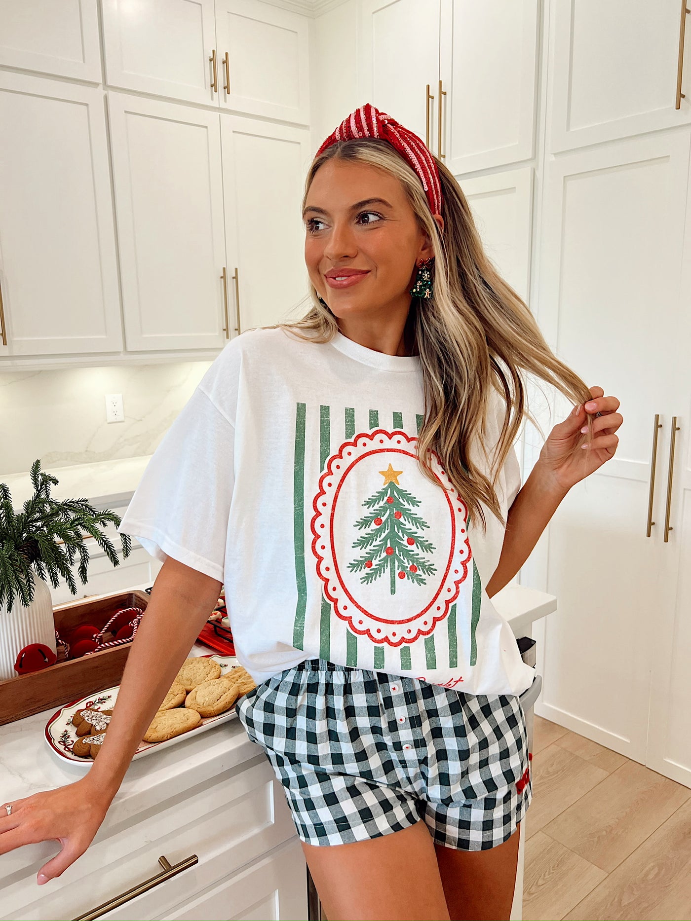 Merry And Bright Christmas Graphic Top