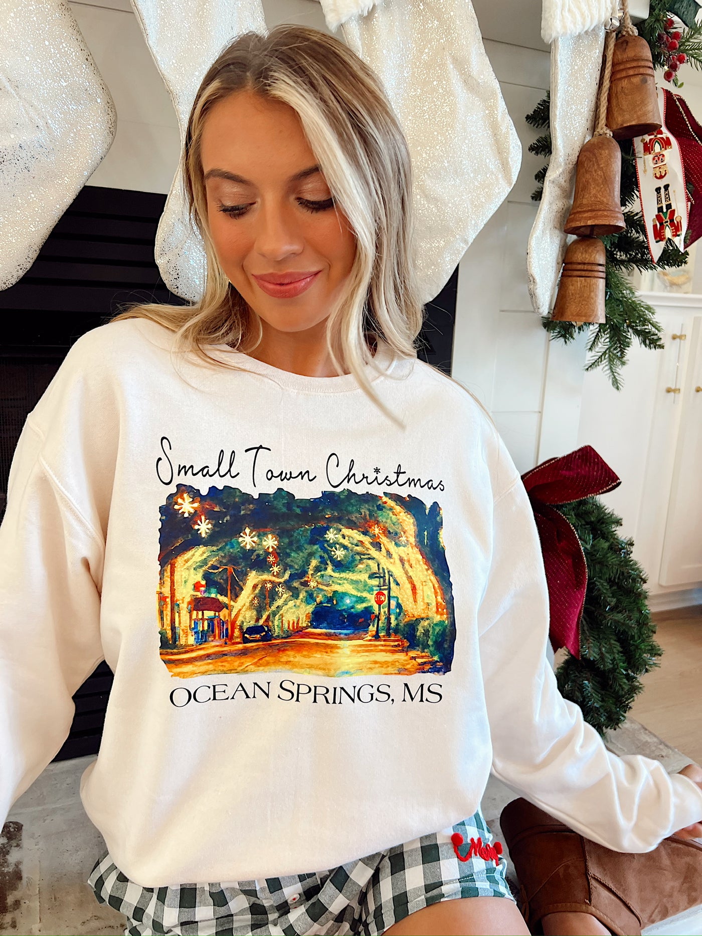 Small Town Christmas Ocean Springs Sweatshirt