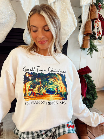 Small Town Christmas Ocean Springs Sweatshirt