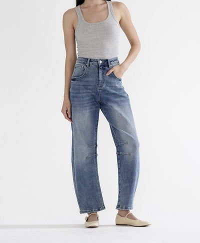 What A Rush Barrel Jeans