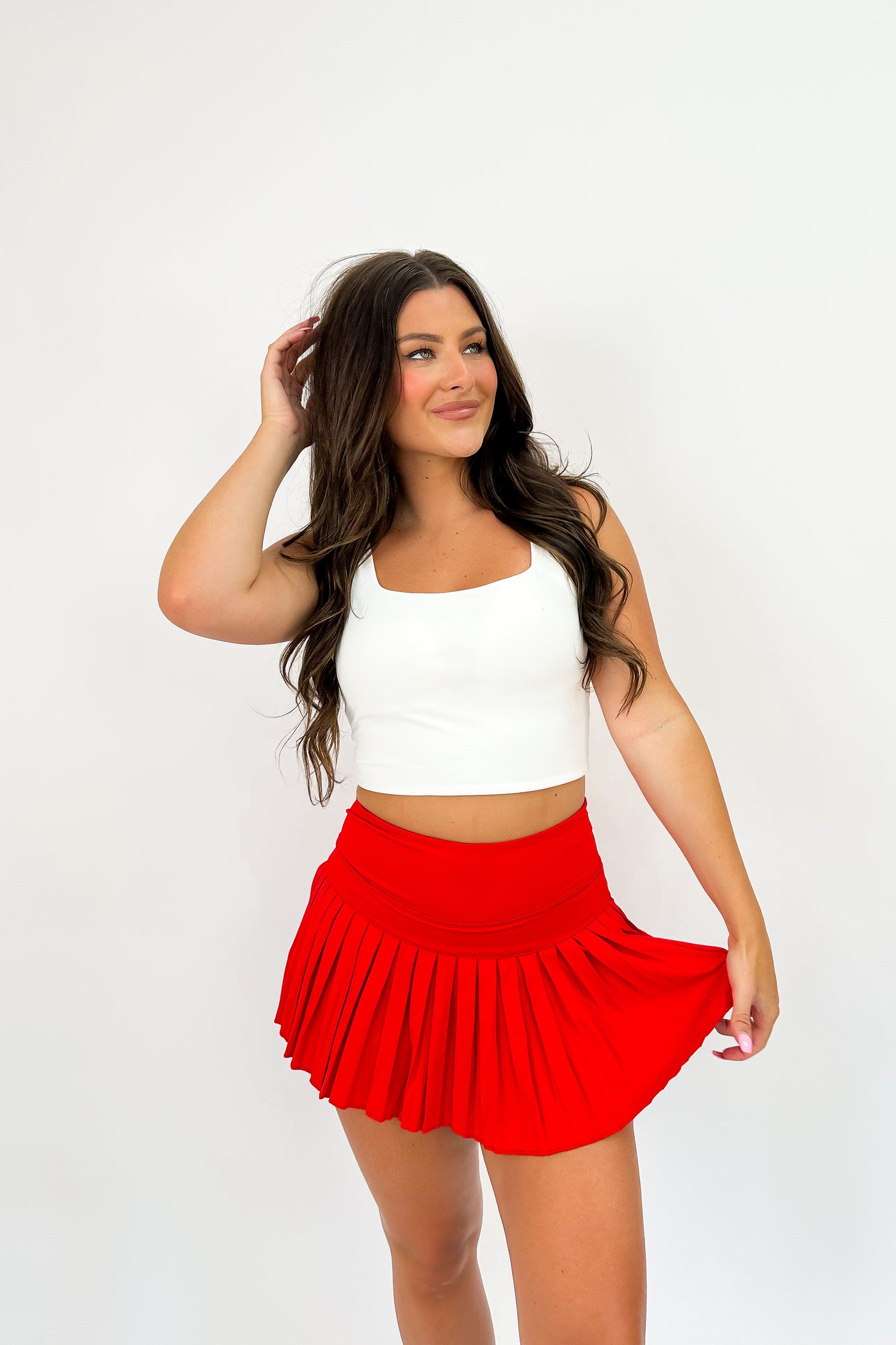 RESTOCK: Gold Hinge Pleated Tennis Skirt