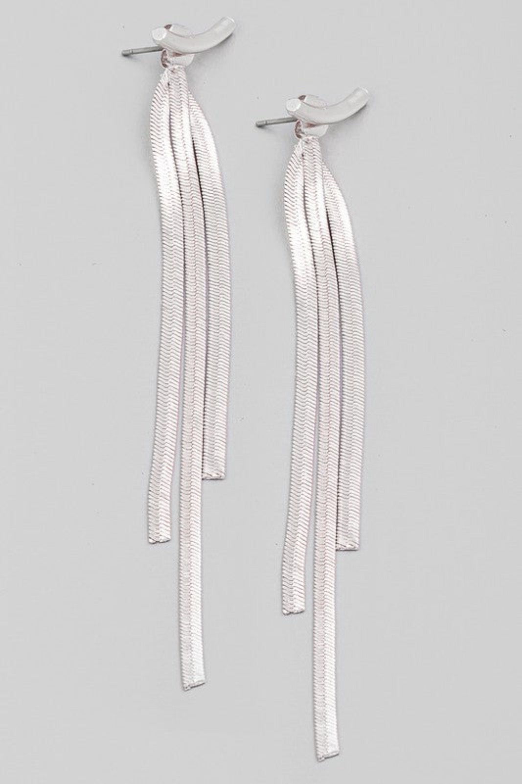 Elina Flat Snake Drop Earring