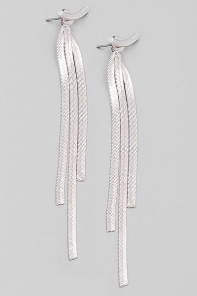 Elina Flat Snake Drop Earring