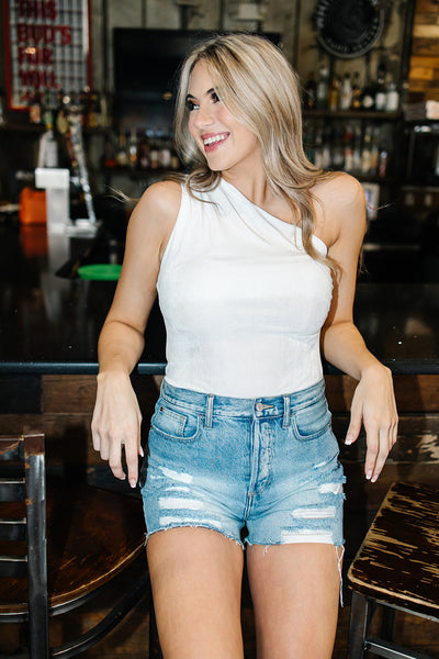 Glow A Little One Shoulder Bodysuit