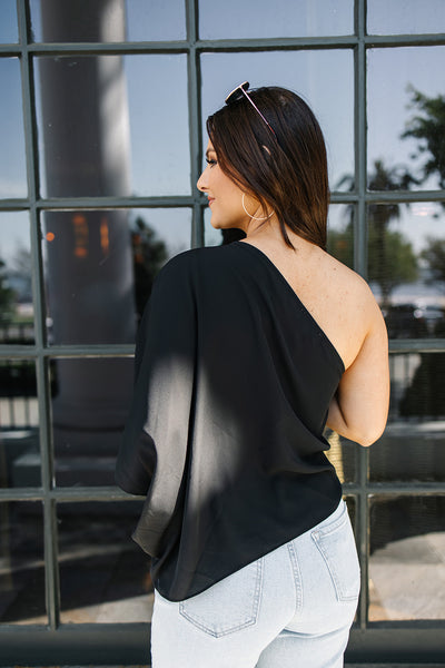 City Nights One-Shoulder Blouse
