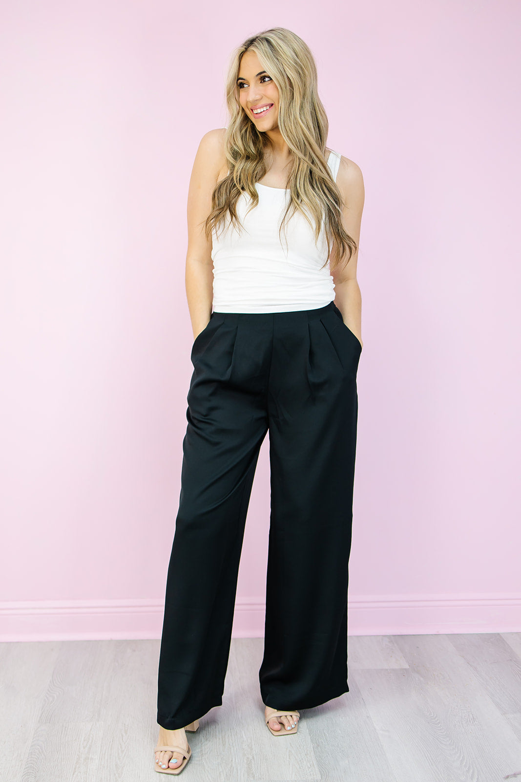Tyra Wide Leg Satin Pants
