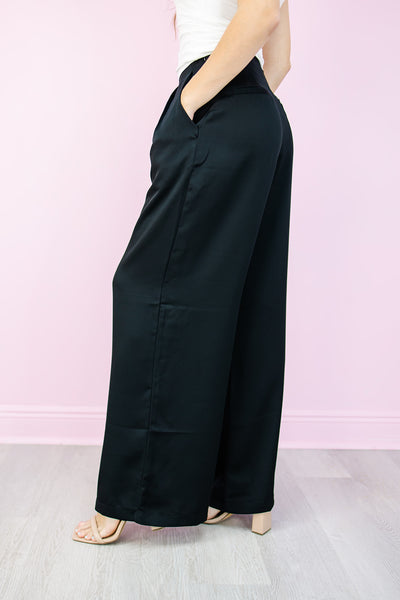 Tyra Wide Leg Satin Pants