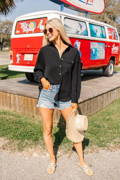 Easy Breezy Textured Long Sleeve