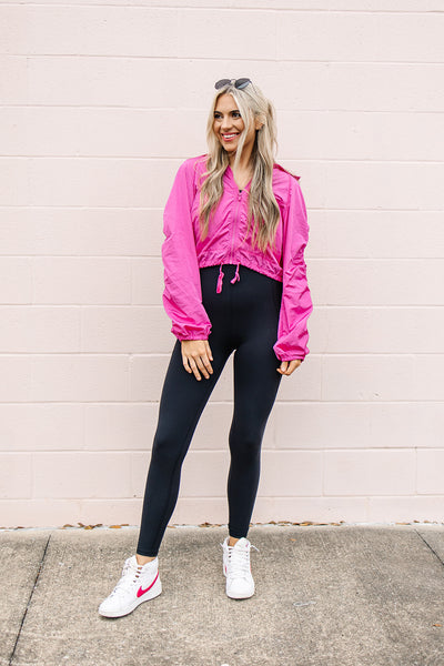 Candy Break Ruched Windbreaker