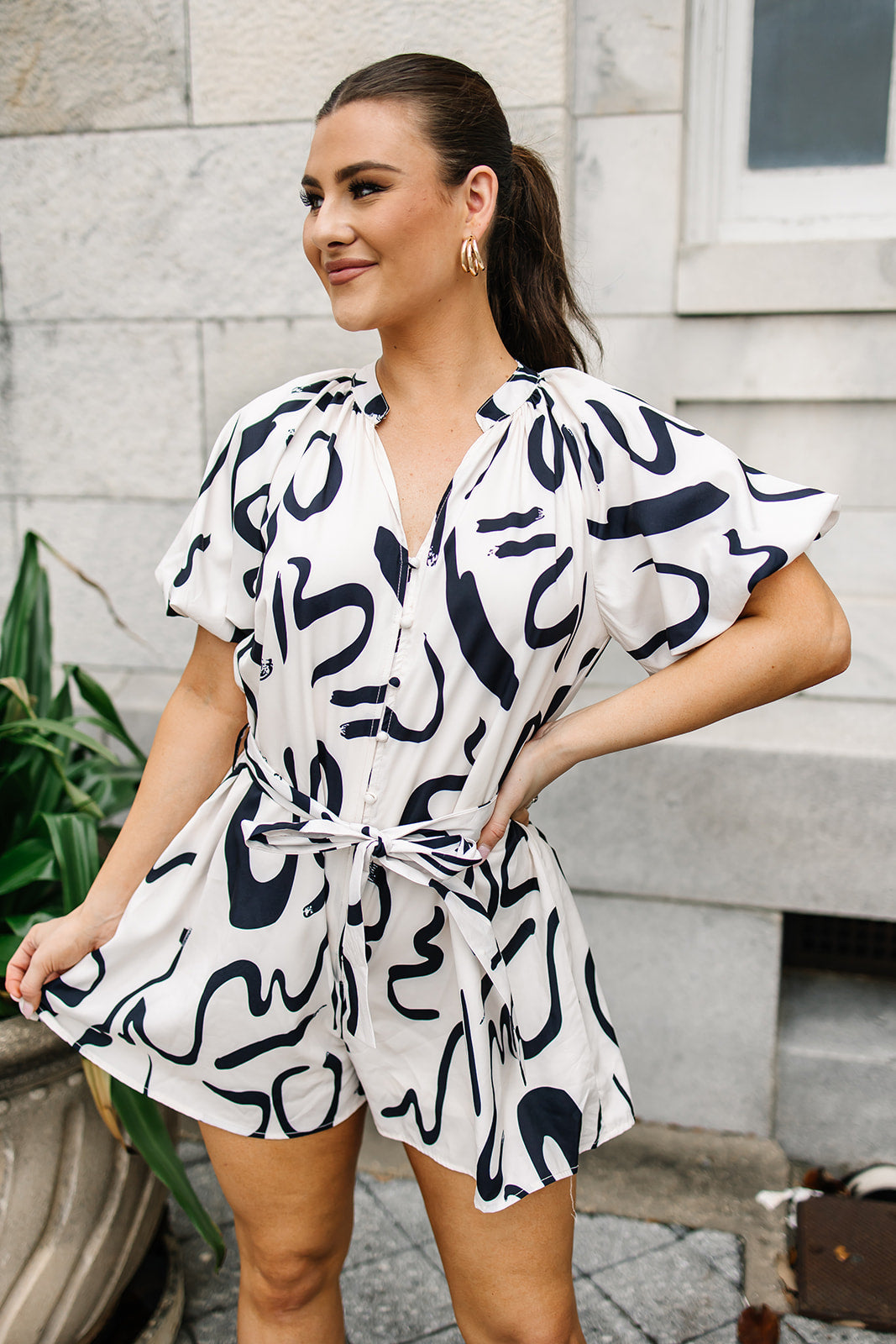 Abstract Prints Romper