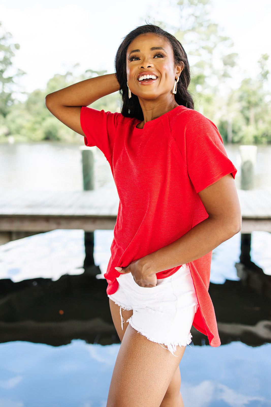 My Everyday Best Waffle Knit Top