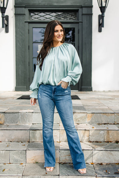 Truly Thriving Satin Blouse