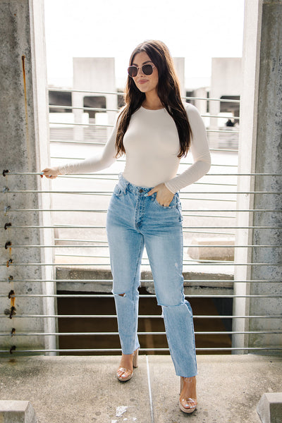 Double-Layered Long Sleeve Bodysuit