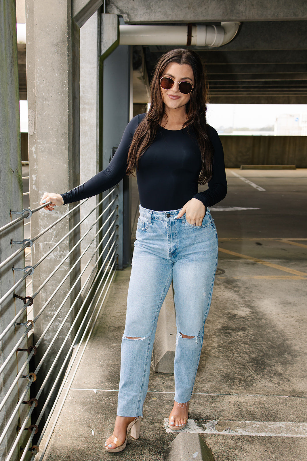 Double-Layered Long Sleeve Bodysuit