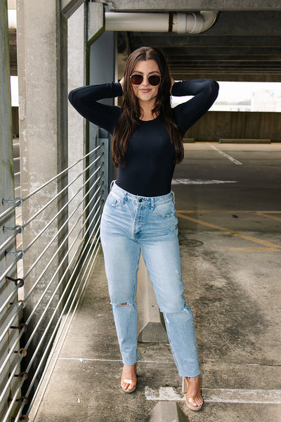 Double-Layered Long Sleeve Bodysuit