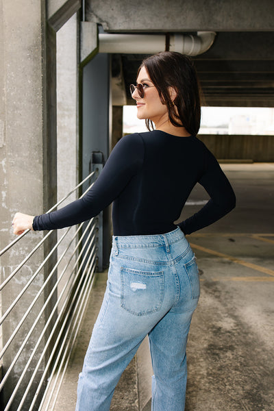 Double-Layered Long Sleeve Bodysuit