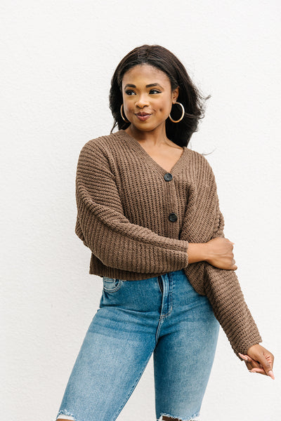 Regina Chenille Button Front Sweater