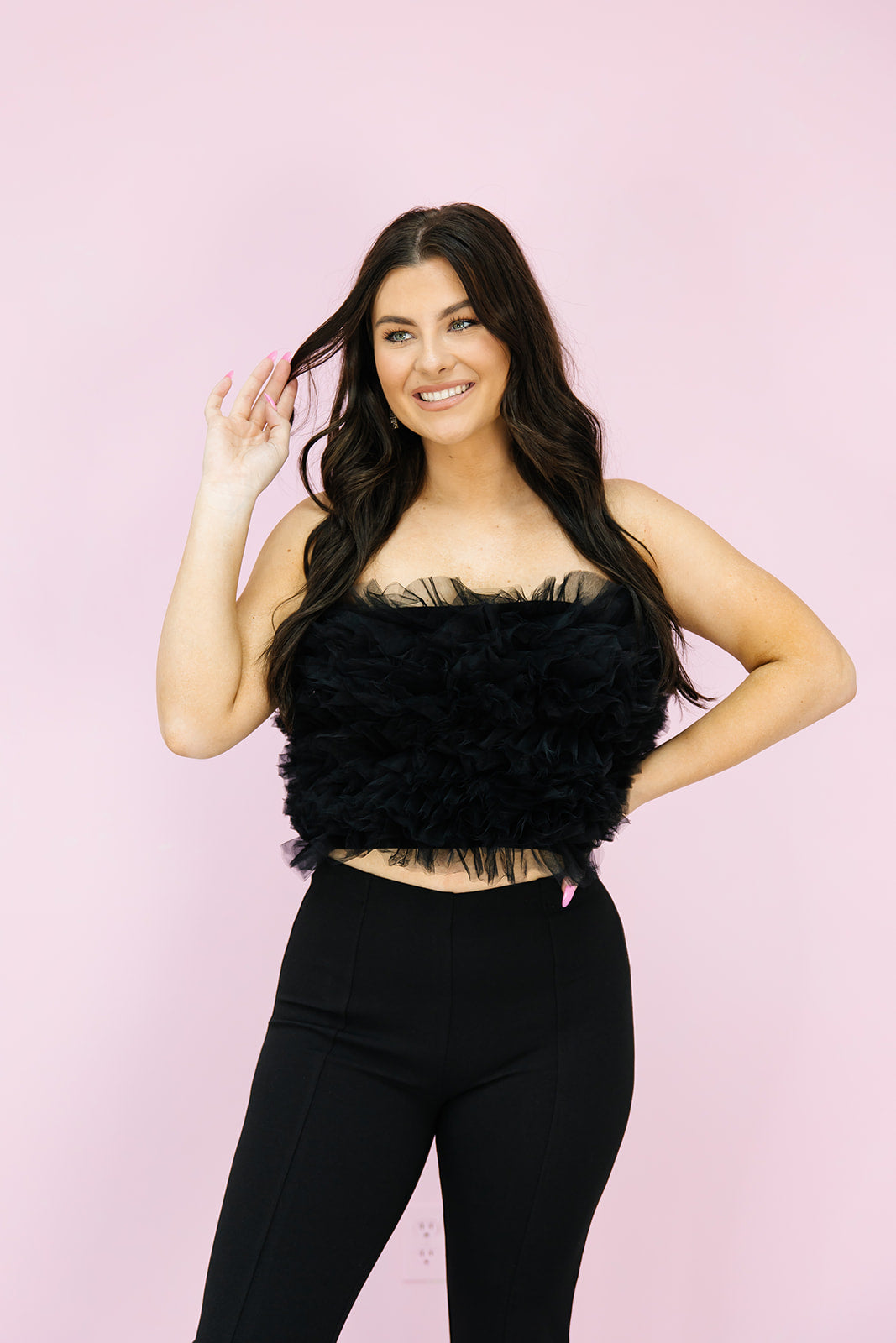 Bad Decisions Tulle Crop Top