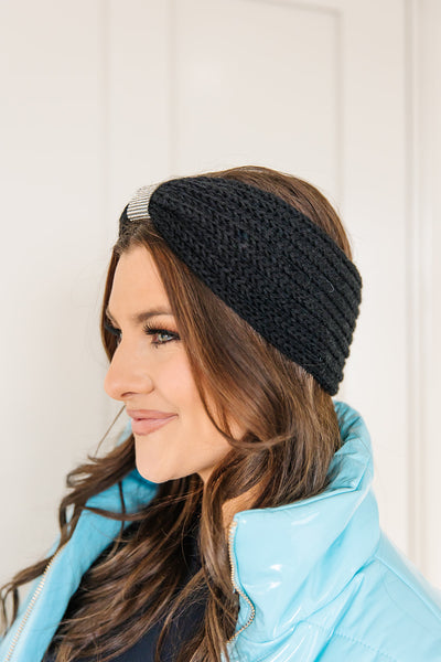 Wrapped In Smiles Embellished Knit Headband