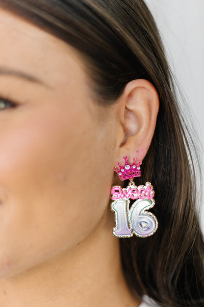 Sweet 16 Drop Earrings