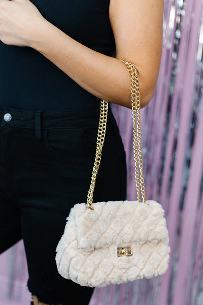 The Remington Quilted Faux Fur Crossbody/Handbag