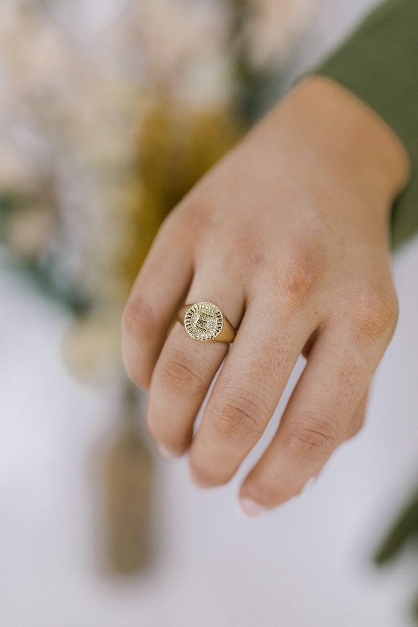 Gold Initial Ring