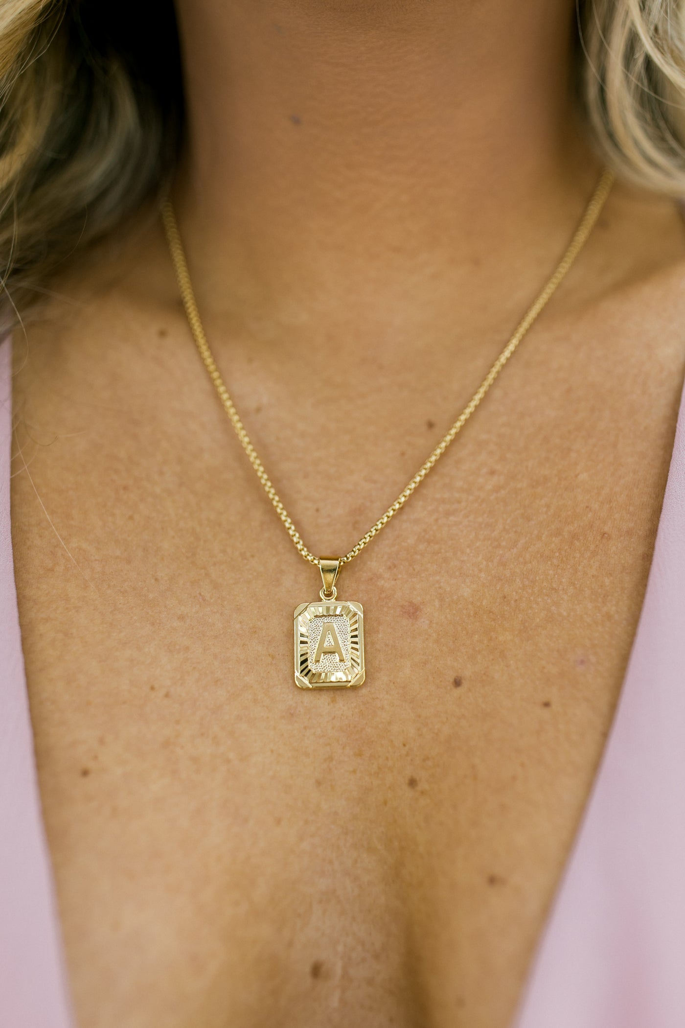Initial Letter Pendant Necklace