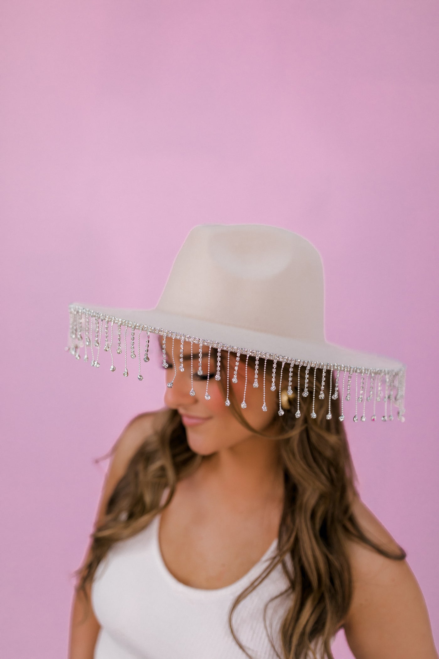 Kissing On Cowboys Embellished Fedora Hat