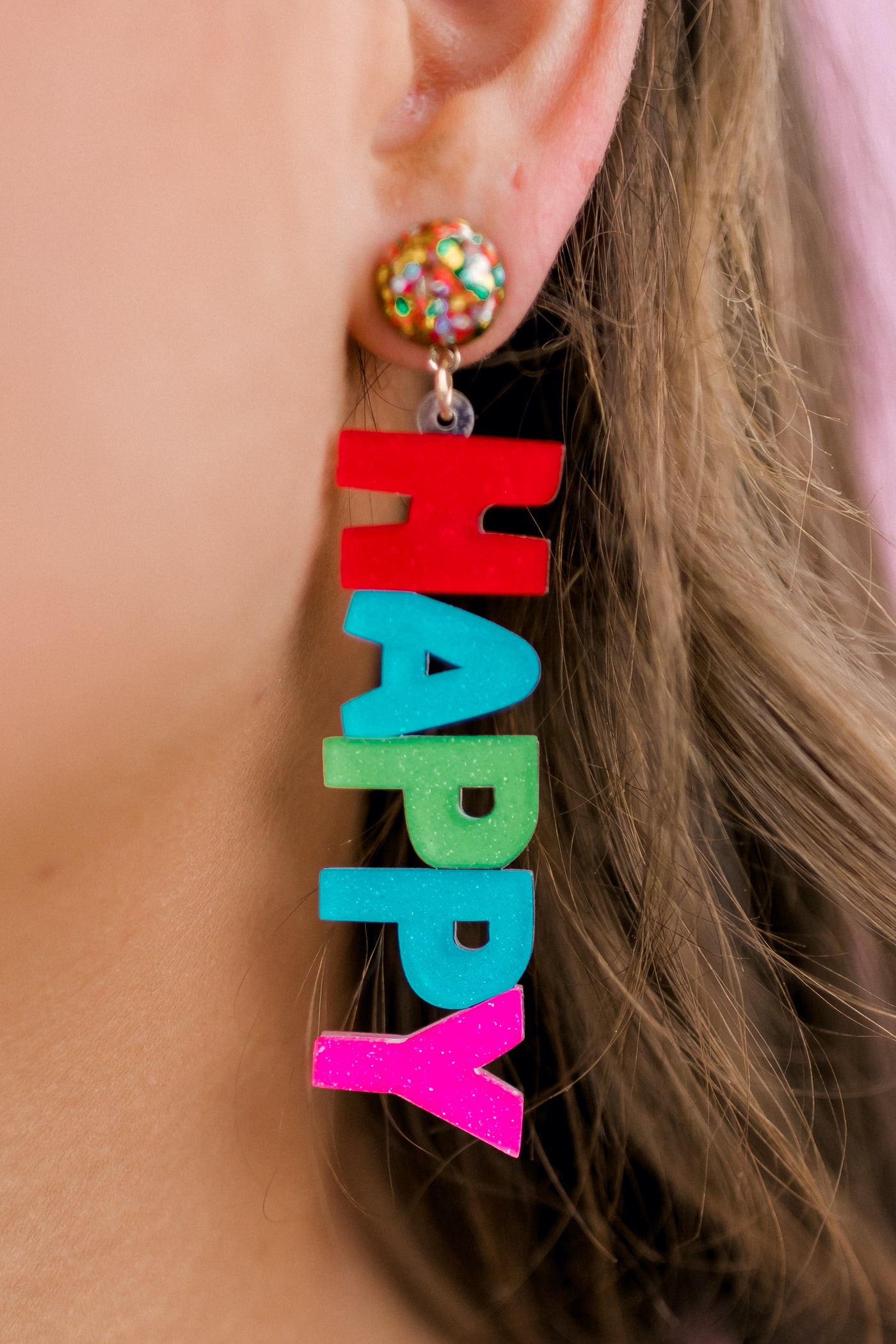 RESTOCK: Happy Birthday Resin Drop Earrings