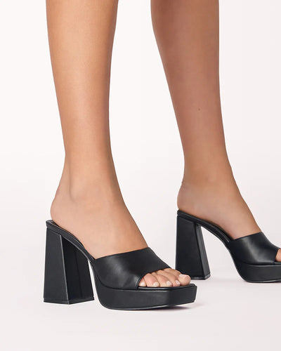Georgina Chunky Black Heel