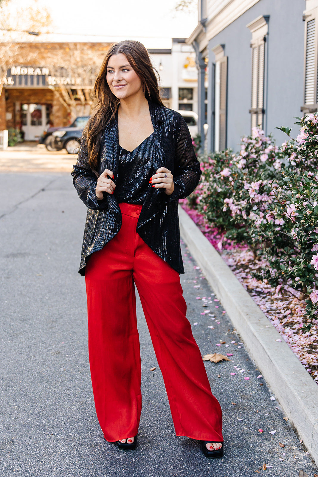 Selene Sequin Drapery Jacket