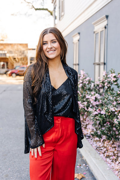 Selene Sequin Drapery Jacket