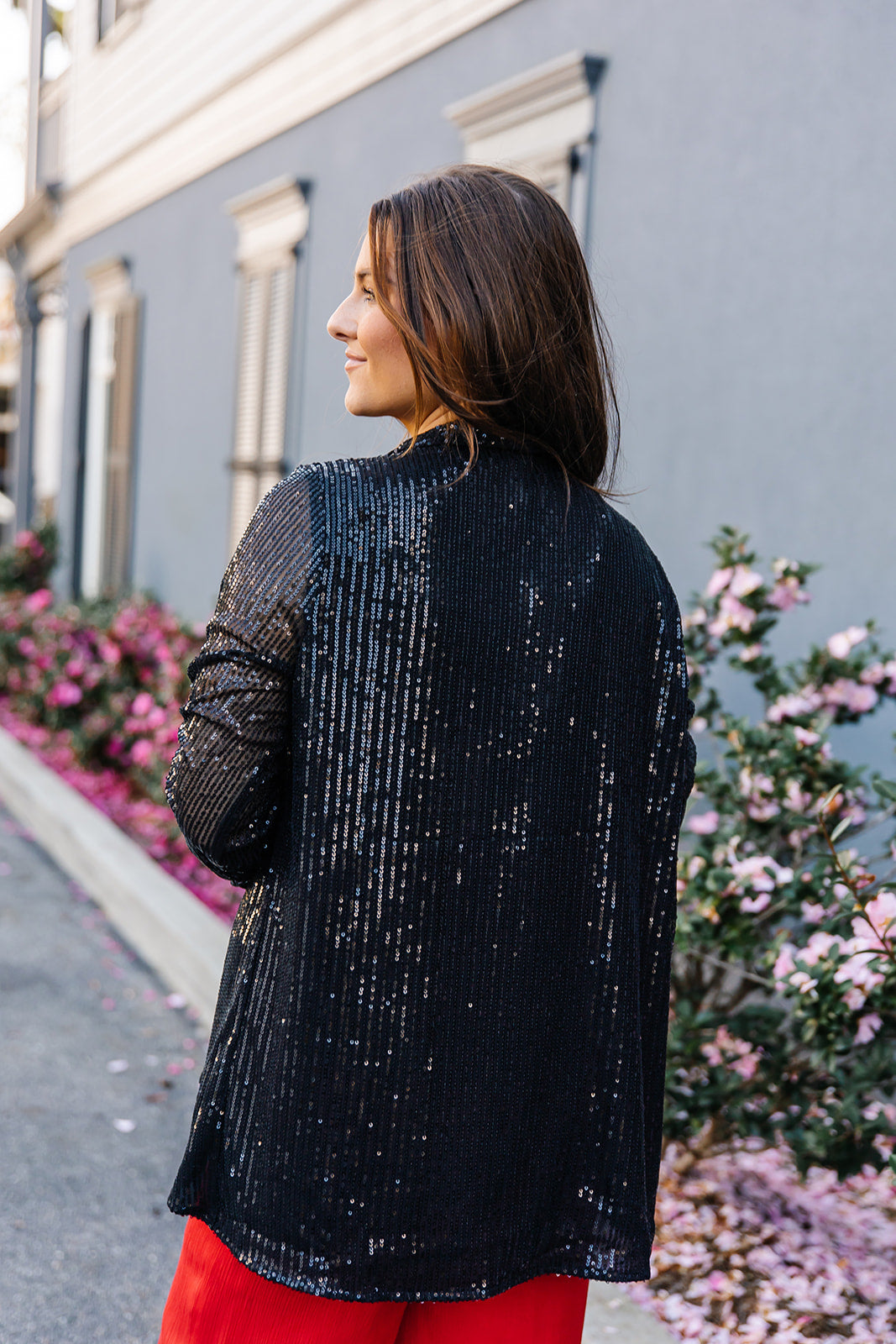 Selene Sequin Drapery Jacket
