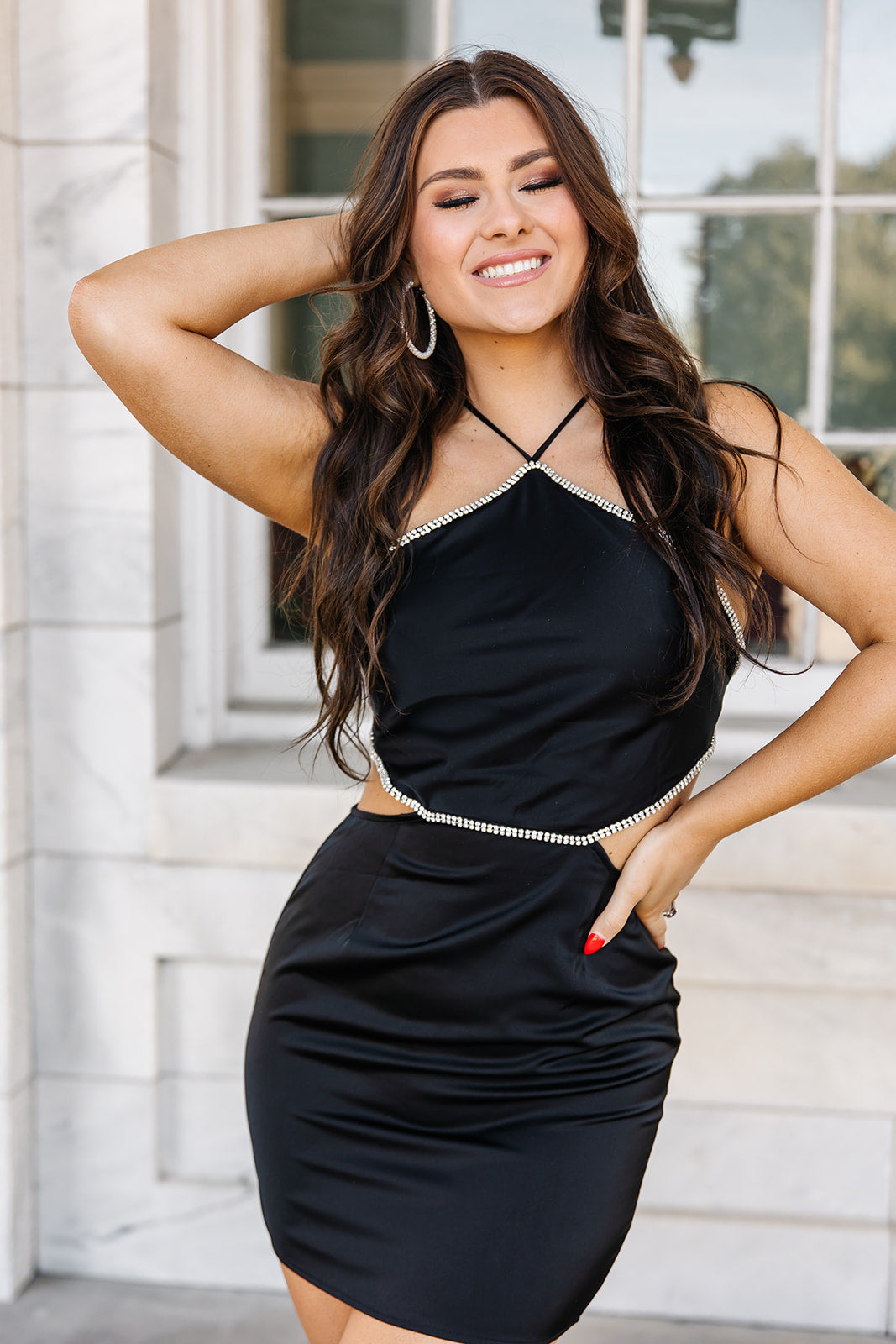 Ellis Rhinestone Bodycon Dress