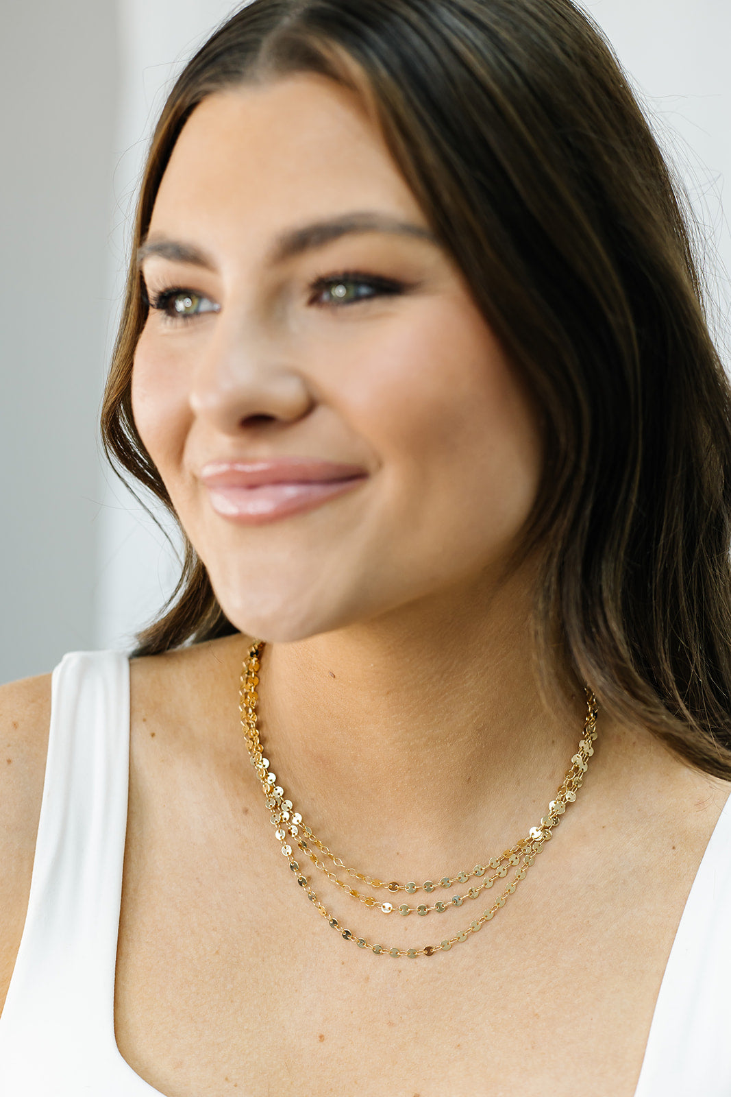 Dainty Layered Mariner Chain Necklace Set